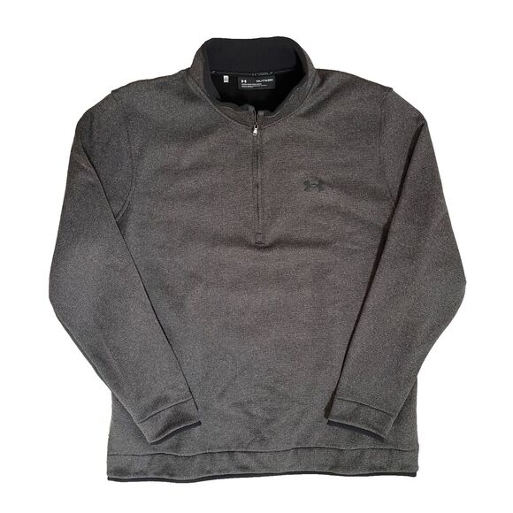 Under Armour Golf 1/4 Zip Fleece‎ Sweater Mens XXL Gray Performance Loose - Picture 1 of 11